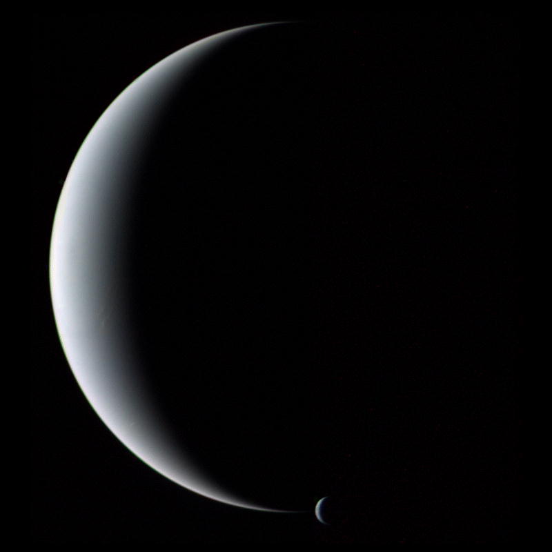 Нептун и спутник Тритон 