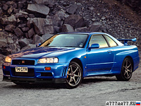 1999 Nissan Skyline GT-R V-spec (BNR34) = 252 км/ч. 280 л.с. 5.2 сек.