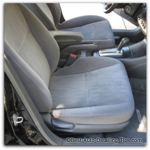 cleaning car upholstery seat